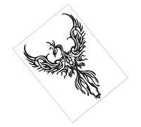 POPETPOP Black Iron Phoenix Wall Decor Hanging Ornament for Home Decor, Year-round Decorative Iron Craft with Delicate Design, for Housewarming and Living Room Accessories