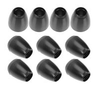 POPETPOP Black Silicone Stethoscope Replacement Ear Tips, 5 Pairs Soft Earbud Covers for Medical Use, Compatible with Stethoscopes, Comfortable Fit for Healthcare Professionals