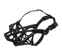 POPETPOP Black Tpr Dog Muzzle for Pet with Wear-resistant Design, Prevents Chewing Unclean Food, Breathable Basket Mouth Cover Suitable for Outdoor Training and Walking