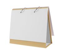 POPETPOP Blank DIY Spiral Desk Calendar with Kraft Paper Cover Detachable Page Unlined Notebook for Painting Photo Display Doodle and Hand Painted Book Crafting