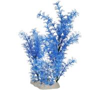 POPETPOP Blue Aquarium Fish Plants Artificial Aquatic Plants Fish Tank Decorations Simulation Water Grass for Tank Landscape 11.02X4.53X2.36In