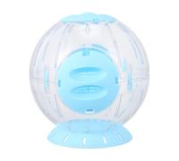 POPETPOP Blue Plastic Hamster Running Ball for Hedgehogs and Gerbils, Pet Activity for Exercise and Training, Small Animal Plaything for Active Moving Pets