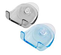 POPETPOP Blue Razor Holder with Strong Suction Cups, 2pcs Pp Plastic Bathroom Storage Organizer, Anti-rust Design Suitable for Shower Use, Easy Installation and Modern Style