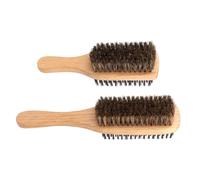 POPETPOP Boar Bristle Hair Brush 2Pcs Double-Sided Men’S Beard Brush for Fine Hair Detangling and Slicking