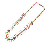 POPETPOP Bohemian Long Coconut Shell Beaded Necklace for Women, Colorful Sweater Strand Neck Decoration, Ethnic Vintage Style Jewelry for Party and Daily Wear