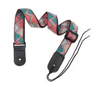 POPETPOP Bohemian Style Ukulele Shoulder Strap with Sturdy Nylon and Leather, Easy to Remove and Safe Holding Ukulele Belt for Folk Instrument Accessories
