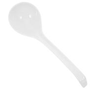 POPETPOP Bone China Porcelain Soup Ladle, Large Kitchen Ladle, White Bone China Ceramic, Dishwasher Safe, for Serving Wontons at Home and Restaurant