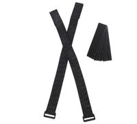 POPETPOP Boot Straps Knee Boots Strap Adjustable Boot Fixing with Hook and Loop Fastener for Over Boots Elastic Secure Fit 2 Straps 10 Tapes Black Nylon
