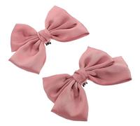 POPETPOP Bow Shoe Clips in Pink Satin Fabric Decorative Clips for Flats, Boots, Sandals, and Heels Great for Wedding Ceremonies, Social Gatherings, and Daily Wear