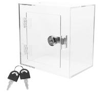 POPETPOP Box Secure with and Fundraising Donation Acrylic Lock for Use Voting and Ballot Collection Box, Safe to Use with Design Charity for Public Events and Donations