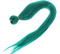 POPETPOP Braiding Hair Extensions for Braids 26 Inch Green 3 Rolls Pre Stretched Low Temperature Silk Hair Quick and Easy Install Convenient to DIY
