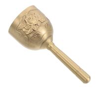 POPETPOP Brass Hand Call Bell with Metal Handle Crisp and Loud Ringing Bell Tones Safe for Music Class Home Use 3.94 Inch