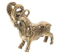 POPETPOP Brass Zodiac Goat Pendant Small Three Dimensional Charm Ornament
