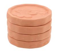POPETPOP Bread Warmer Set with Simple Heating Method for Kitchen Use 4pcs Terracotta Round Shape Bread Basket Prevents from Drying and Party Table Warmer