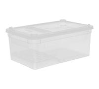 POPETPOP Breeding Box for Reptiles Acrylic with Airflow Holes Portable Container for Snake Lizard Spider Frog Feeding and Display 7.48X4.72X3.15In Easy to Maintain