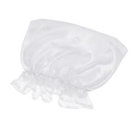 POPETPOP Bridal Pouch Bag, Charming Satin Elegant with Flower Decoration White Wedding Day Handbag for Bridesmaids and Flower for Bride and Bridesmaid Accessories