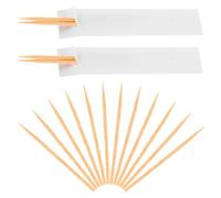 POPETPOP Bulk Polished Bamboo Toothpicks with Kraft Paper Wrap, Individually Wrapped Single-Ended Wooden Picks for Appetizer, Restaurant, and Travel Use