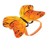 POPETPOP Butterfly Dog Costume for Cats and Dogs Lightweight Felt Material with Playful Butterfly Print for Festive Celebrations and Special Occasions in Orange Colour