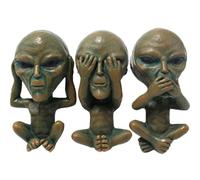 POPETPOP Car Air Freshener with Aromatherapy Function Resin 3 Sets Vent Clips and Unique Alien Design, Decorative Auto Vent Accessories Applicable Scenarios for Car and Home Use