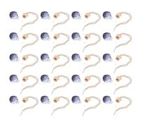 POPETPOP Car Perfume Diffuser Bottles 20Pcs Glass Hanging Pendants with DIY Cotton Rope and Wooden Beads for Auto Window and Indoor Fragrance