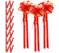 POPETPOP Car Pull Bow Wedding Ribbons 10Pcs Wrap Flowers with Long Tails for Wedding Reception Decorations