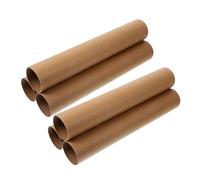 POPETPOP Cardboard Tubes Easy to Store and Versatile Use 6pcs Brown Kraft Paper Rolls Cylindrical Shape for DIY Projects and Home Crafts for Adults and Boys and Girls Art Creativity