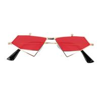 POPETPOP Cat Eye Punk Flip up Sunglasses Metal Red for Daily Wear | Long Lasting Lightweight Design, Fashion Forward Style, Year round Use, Friends and Family