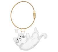 POPETPOP Cat Hair Storage Box Pet Hair Keepsake Keyring Charm for Collecting Fur at Home Travel