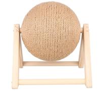 POPETPOP Cat Sisal Scratching Ball Medium with L-shaped Scratching Board Natural Fiber Cat Claw Grinder and Kittens Interactive Pet Playing Supplies