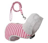 POPETPOP Cat, Traction and Quick Oxford Buckle Release Material Cloth Pink Harness Vest with No-pull Leash Cotton Hook the Back Walking and Jogging Pets