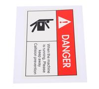POPETPOP Caution Decal Stay Away When Machine Is Operating Adhesive Safety Label Industrial Warning Sign for Workplace Collision Prevention Maintenance Notice