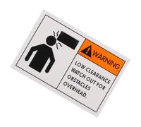 POPETPOP Caution Watch Your Head Safety Sticker Waterproof Warning Label Warning Decal for Overhead Hazards Industrial Safety Sign for Workplace Use