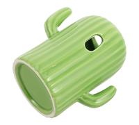 POPETPOP Ceramic Cactus-shaped Hamster Water Feeder Stand Smooth Sturdy Pet Drinking Bottle Rack for Hamster Enthusiasts in Pet Stores