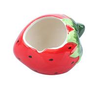 POPETPOP Ceramic Cartoon Strawberry Shape Hamster House Small Animal Pet Nesting Habitat Summer Cool Pet House Cage Accessories