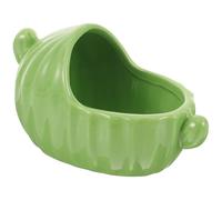 POPETPOP Ceramic Hamster Bathing Tub Green Small Animal Sand Bath House Guinea Pig Hide Sturdy Pet Bathroom for Cage Daily Use