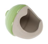 POPETPOP Ceramic Hamster Nest Green Acorn Small Pet Hideout Hut Hamster Bed Summer Sleeping House for Small Animals