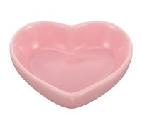 POPETPOP Ceramic Heart Shaped Pet Bowl for Hamsters and Small Animals - Non-Tip Food and Water Dish Compact 3 Inch Bowl for Guinea Pigs Gerbils Rabbits