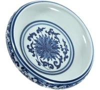 POPETPOP Ceramic Ink Brush Washer Small Calligraphy Pen Cleaner Pot Blue and White Porcelain Multi-functional Sumi Brush Washing Tray for Home Painting and Writing Accessories