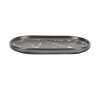 POPETPOP Ceramic Marble Pattern Storage Tray for Vanity Countertop and Toilet Tank, Multi-purpose Bathroom Toiletries Tray with Comfortable Touch, for Cups, Keys and Sundries Organizing