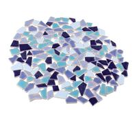 POPETPOP Ceramic Mosaic Tiles Small Pieces 500G Bag Blue Mixed Irregular DIY Craft Tiles for Mosaic Art Projects and Handmade Decoration Supplies
