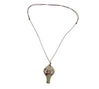 POPETPOP Ceramic Ocarina with Ergonomic Hole Layout and Vintage Peony Print, 6-hole Alto C Pottery Flute Lightweight and Resists Cracking, for Beginner Students and Family Music Practice
