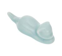 POPETPOP Ceramic Pen Rack for Calligraphy Brush Pen Stand Paper Weight Function, Practical Decorative Brush Holder in Celadon Glaze, for Chinese Painting and Writing Practice on Desktop