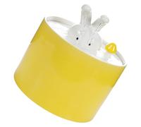 POPETPOP Ceramic Pet Drinking Fountain USB Charging Filter Waterer Low Noise Automatic Water Dispenser for Cats and Dogs White Yellow