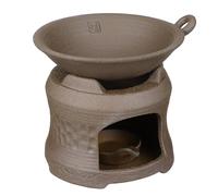 POPETPOP Ceramic Teapot Warmer with Stable Brown Candle Holder Base, Convenient and Practical Tea Pot Warmer Stand for Home Use, Elegant and Simple Design for Afternoon Tea