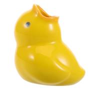 POPETPOP Ceramic Toothbrush Holder Cartoon Duck Toothbrush Storage Rack Cute Bathroom Decor for Boys and Girls Bathroom Countertop