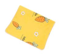 POPETPOP Changing Pad 70x90cm Washable Cotton Urinal Mat with Carrot Pattern Reusable Diaper Cushion for Newborns and Menstrual Nursing Bed Protection