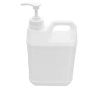 POPETPOP Chemical Storage Container 2.5L White Plastic Jug with Lid and Pump for Industrial Laboratory Use Featuring High Performance Seal to Maintain Liquid Stability