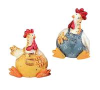 POPETPOP Chicken Ornaments Resin Standing Chicken Showpiece for Easter Christmas and Garden Decor