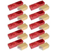 POPETPOP Chocolate Boxes Easy to Use 10pcs Rectangular Paper with Elegant Bowknot Design, Simple and Convenient to Carry for Valentine's Day and Wedding Party Favour Packaging