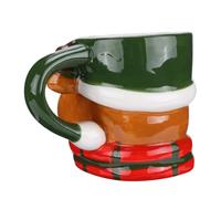POPETPOP Christmas Reindeer Ceramic Mug, Creative Drinking Cup, Festive Milk Mug for Tooth-Brushing and Holiday Use